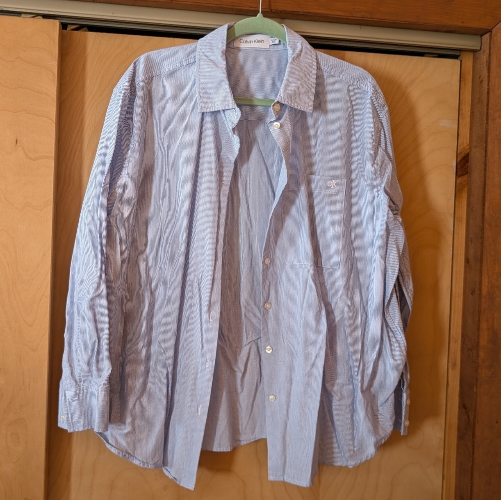 Calvin Klein Light Blue Casual Button Down Shirt